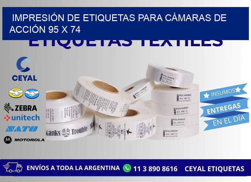 IMPRESIÓN DE ETIQUETAS PARA CÁMARAS DE ACCIÓN 95 x 74