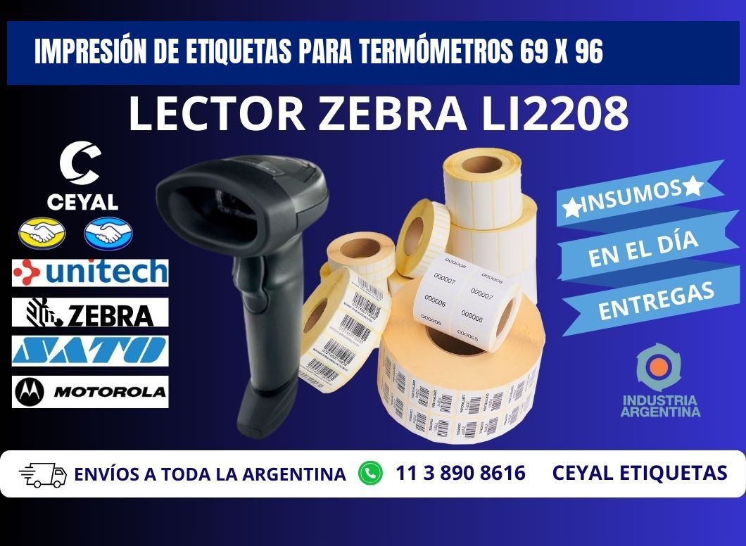 IMPRESIÓN DE ETIQUETAS PARA TERMÓMETROS 69 x 96
