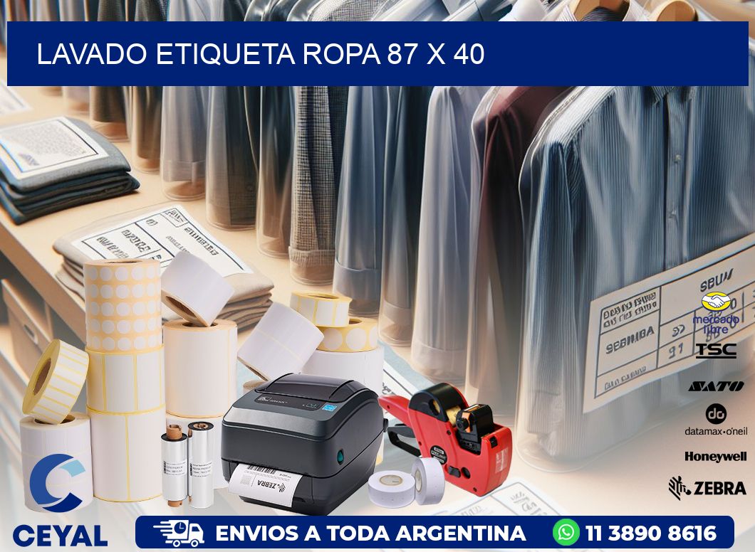 LAVADO ETIQUETA ROPA 87 x 40