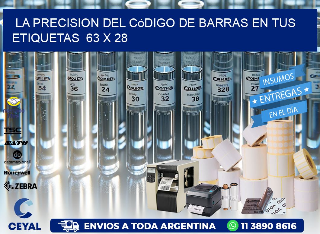 La Precision del Código de Barras en tus Etiquetas  63 x 28