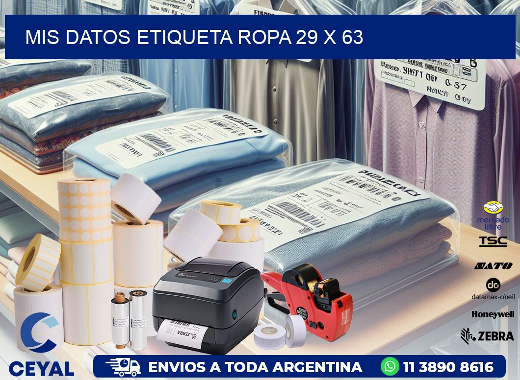 MIS DATOS ETIQUETA ROPA 29 x 63