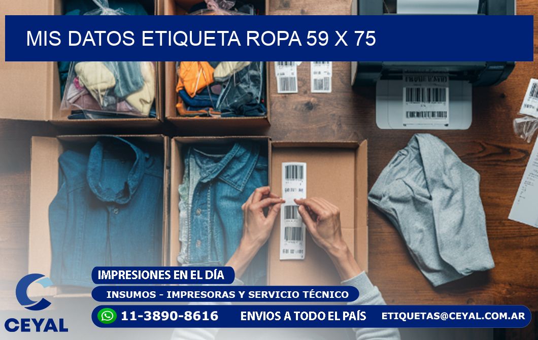 MIS DATOS ETIQUETA ROPA 59 x 75