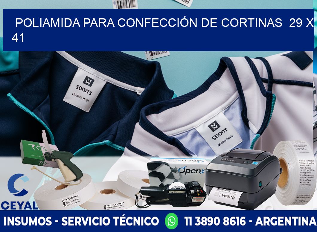 POLIAMIDA PARA CONFECCIÓN DE CORTINAS  29 x 41