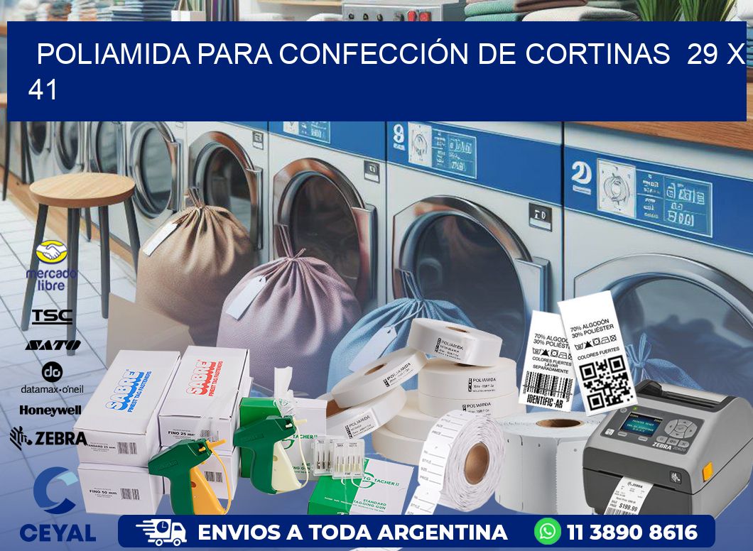 POLIAMIDA PARA CONFECCIÓN DE CORTINAS  29 x 41