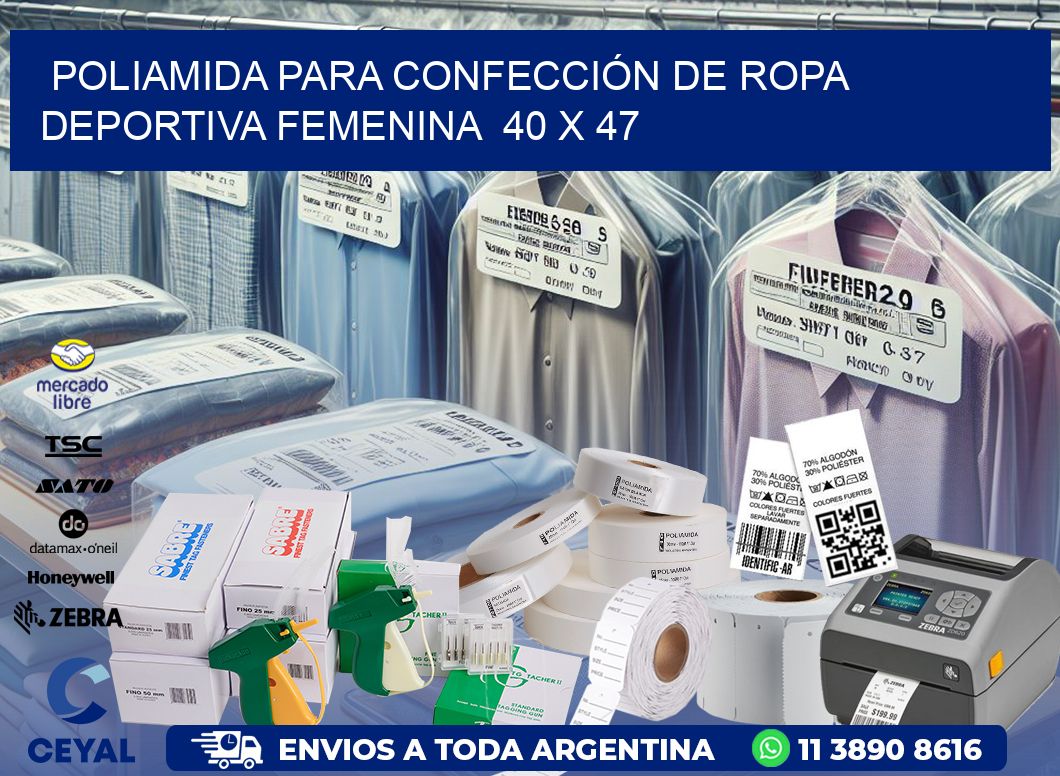 POLIAMIDA PARA CONFECCIÓN DE ROPA DEPORTIVA FEMENINA  40 x 47