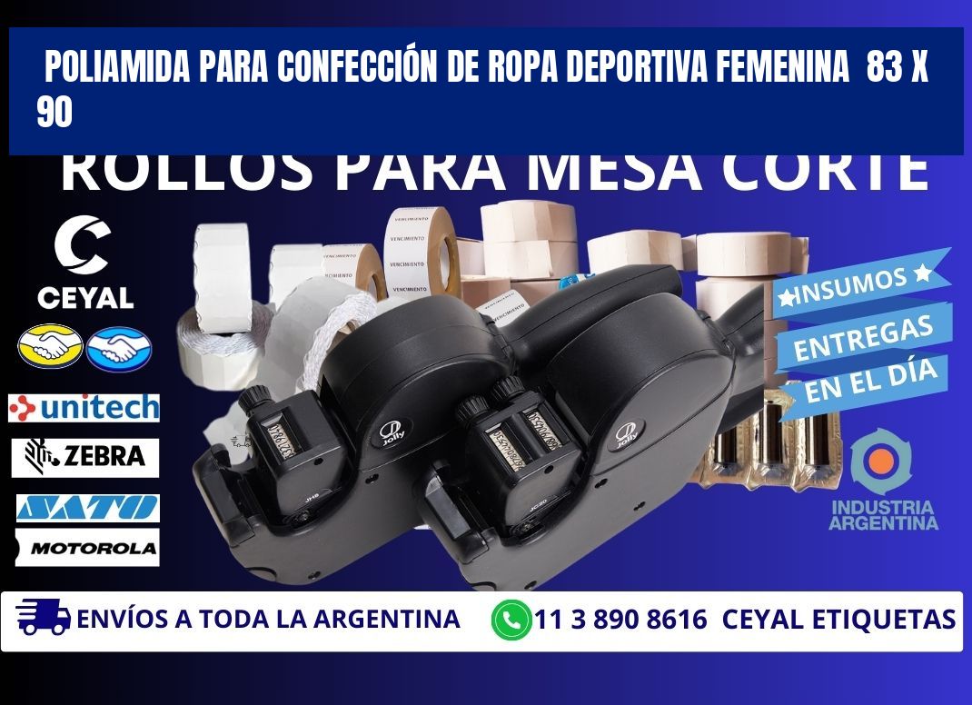 POLIAMIDA PARA CONFECCIÓN DE ROPA DEPORTIVA FEMENINA  83 x 90