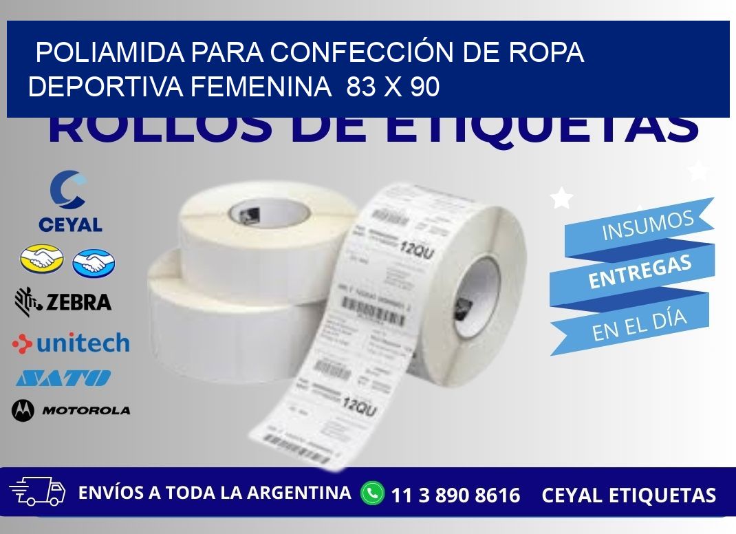 POLIAMIDA PARA CONFECCIÓN DE ROPA DEPORTIVA FEMENINA  83 x 90