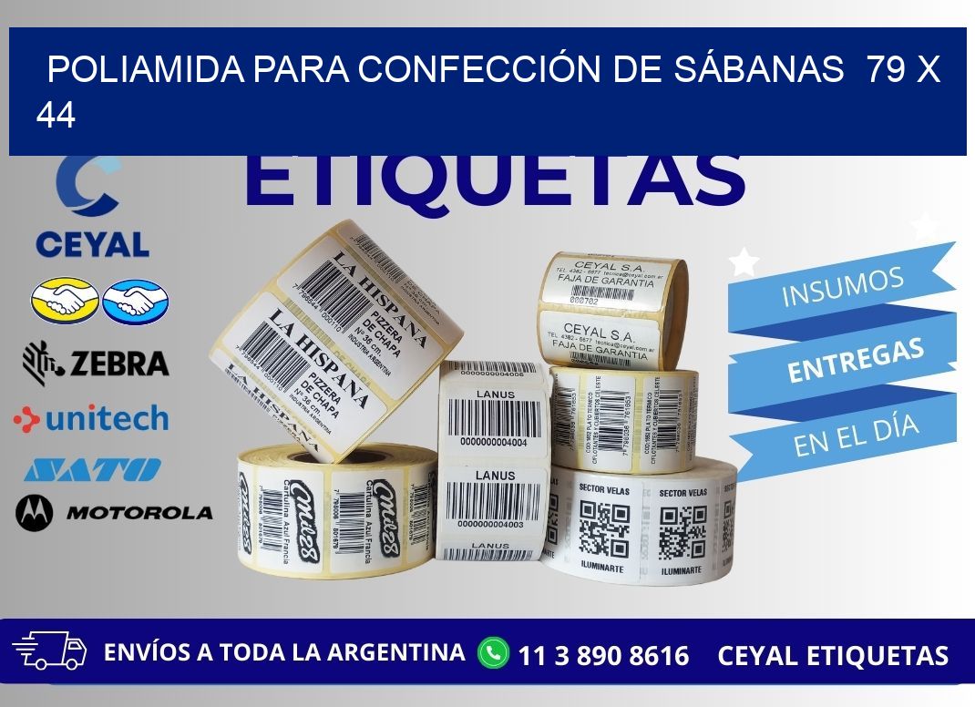 POLIAMIDA PARA CONFECCIÓN DE SÁBANAS  79 x 44