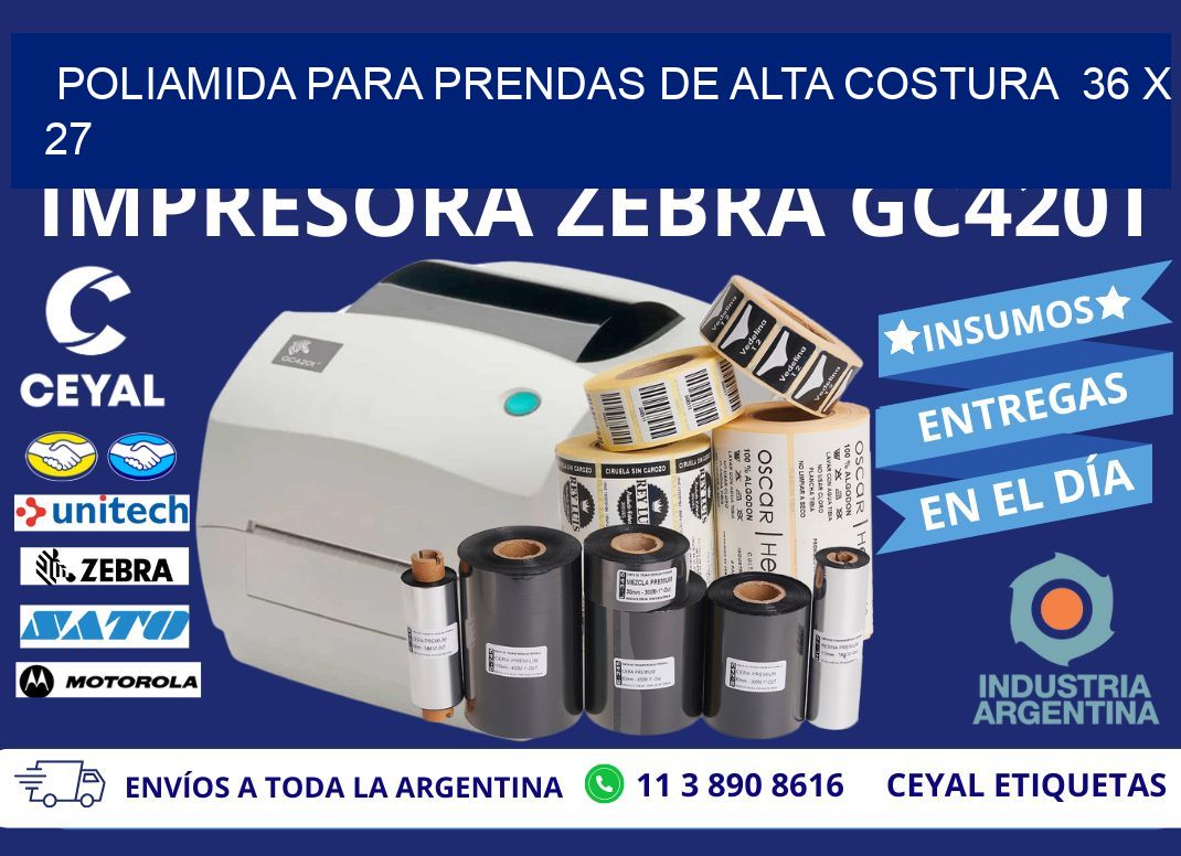 POLIAMIDA PARA PRENDAS DE ALTA COSTURA  36 x 27