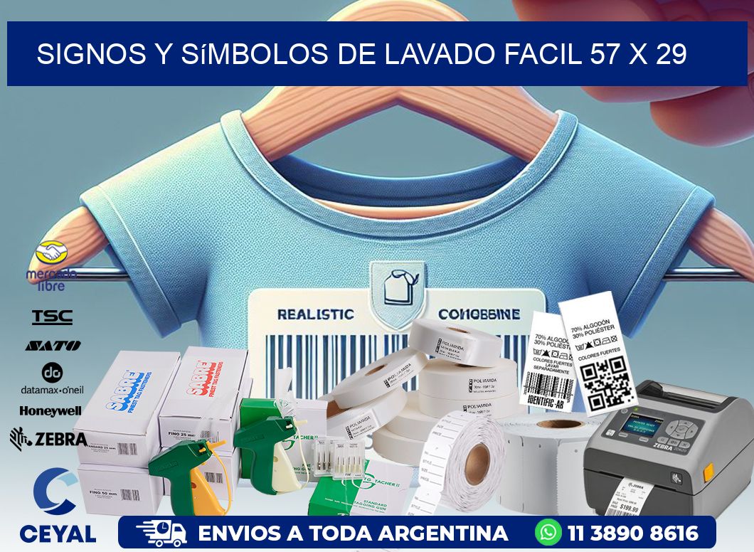 Signos y Símbolos de Lavado Facil 57 x 29