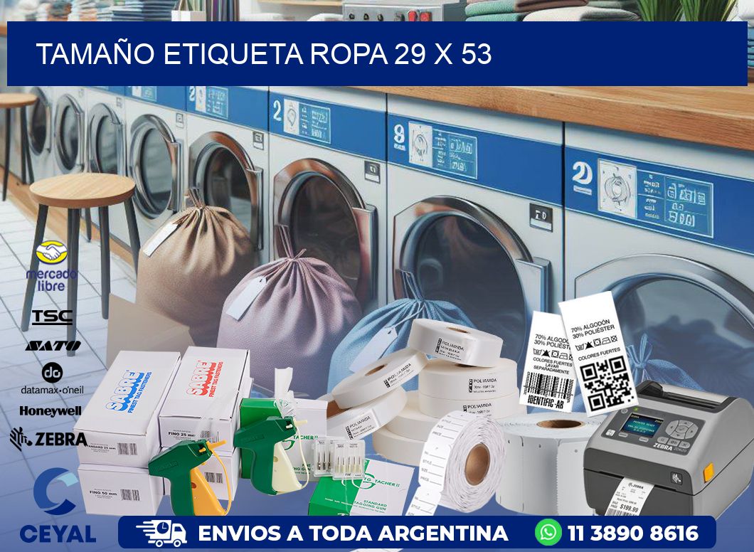 TAMAÑO ETIQUETA ROPA 29 x 53