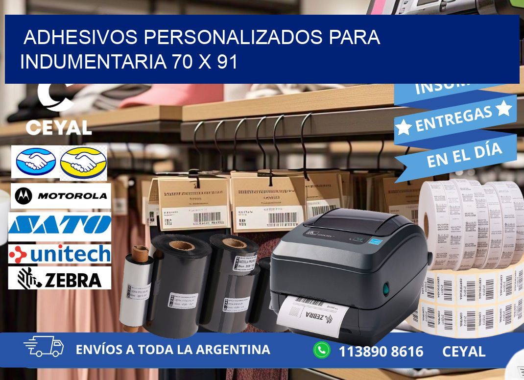 ADHESIVOS PERSONALIZADOS PARA INDUMENTARIA 70 x 91