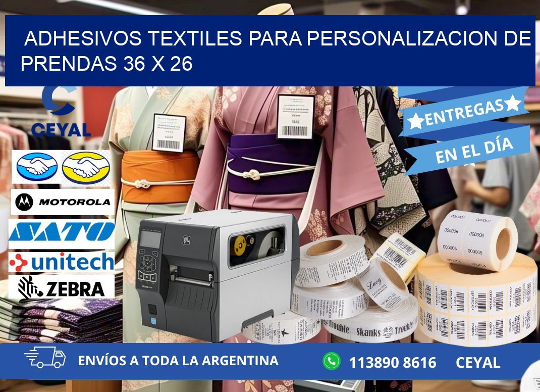 ADHESIVOS TEXTILES PARA PERSONALIZACION DE PRENDAS 36 x 26