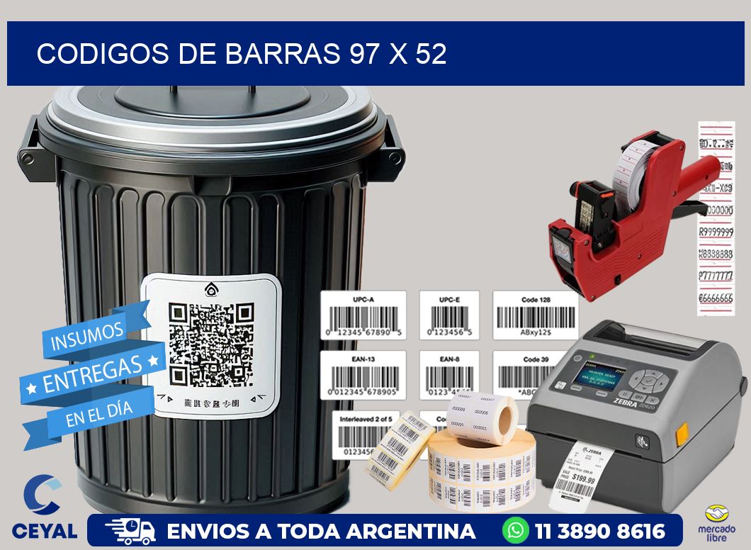 CODIGOS DE BARRAS 97 x 52
