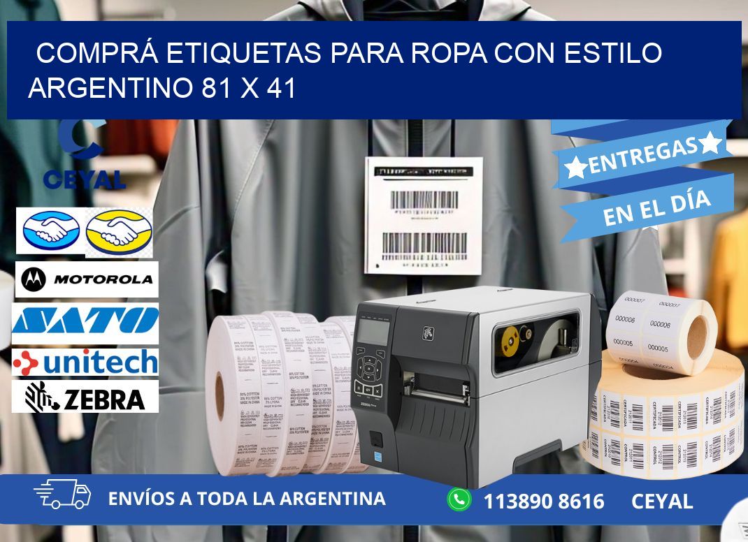 COMPRÁ ETIQUETAS PARA ROPA CON ESTILO ARGENTINO 81 x 41