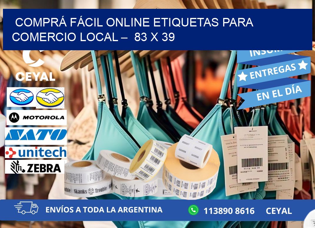COMPRÁ FÁCIL ONLINE ETIQUETAS PARA COMERCIO LOCAL –  83 x 39