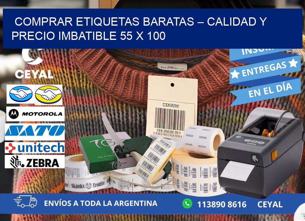 COMPRAR ETIQUETAS BARATAS – CALIDAD Y PRECIO IMBATIBLE 55 x 100