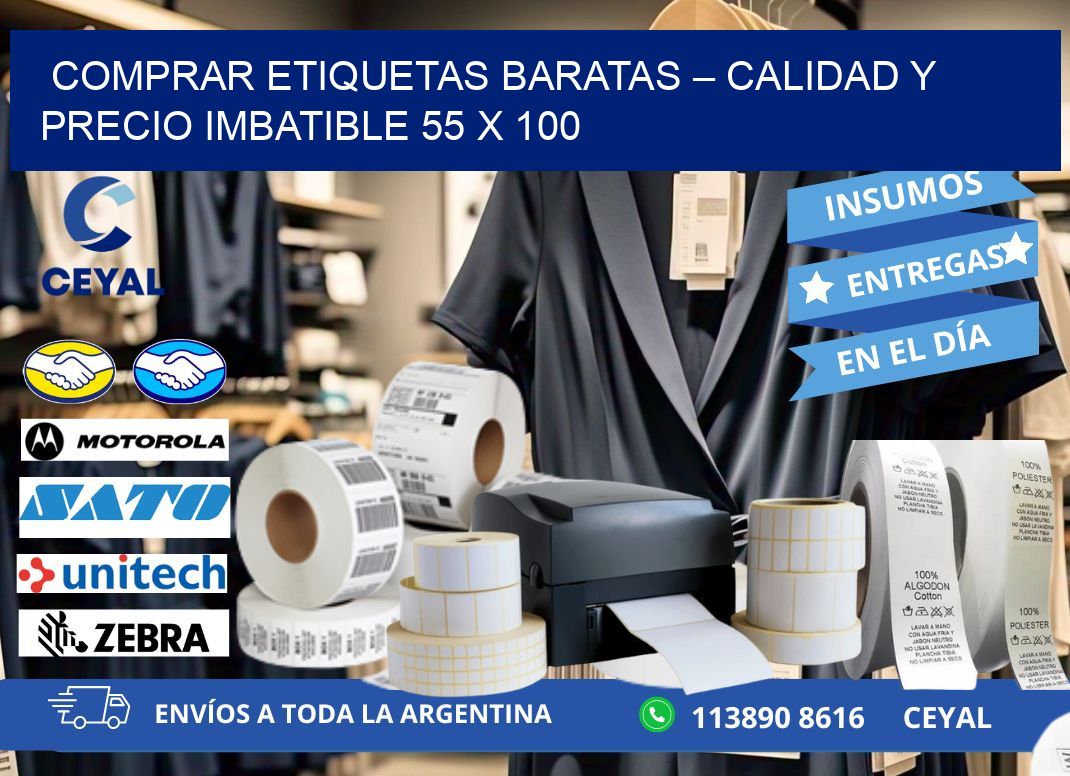 COMPRAR ETIQUETAS BARATAS – CALIDAD Y PRECIO IMBATIBLE 55 x 100