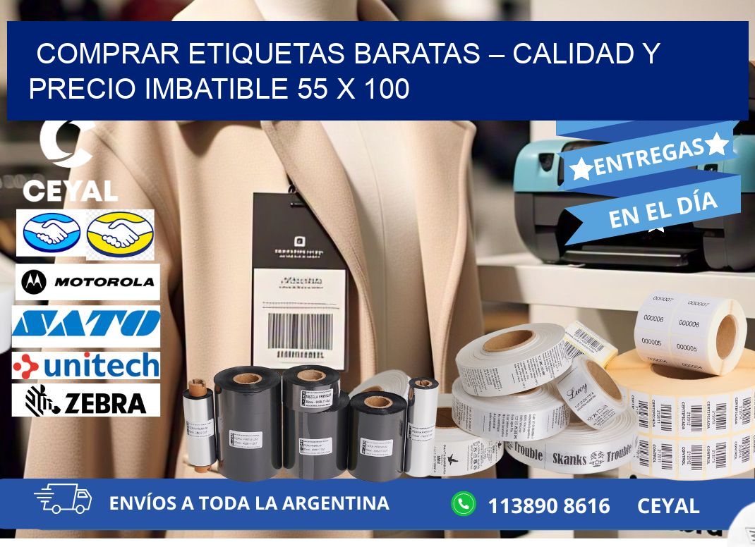 COMPRAR ETIQUETAS BARATAS – CALIDAD Y PRECIO IMBATIBLE 55 x 100