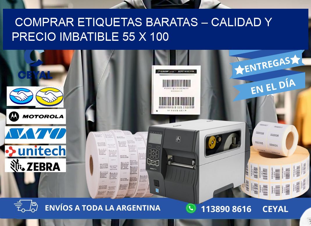 COMPRAR ETIQUETAS BARATAS – CALIDAD Y PRECIO IMBATIBLE 55 x 100