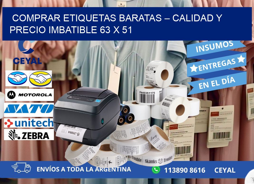 COMPRAR ETIQUETAS BARATAS – CALIDAD Y PRECIO IMBATIBLE 63 x 51