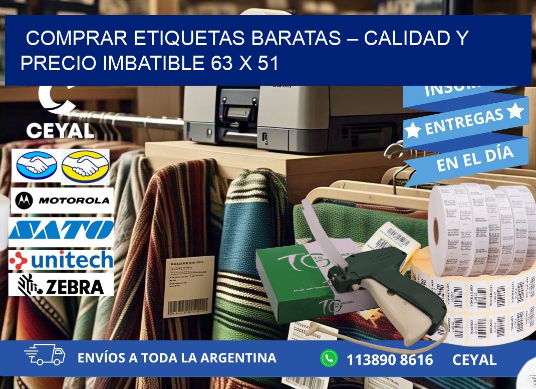 COMPRAR ETIQUETAS BARATAS – CALIDAD Y PRECIO IMBATIBLE 63 x 51