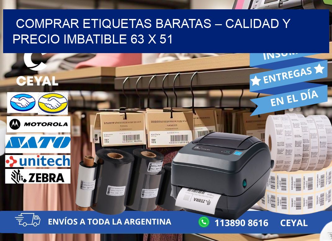 COMPRAR ETIQUETAS BARATAS – CALIDAD Y PRECIO IMBATIBLE 63 x 51