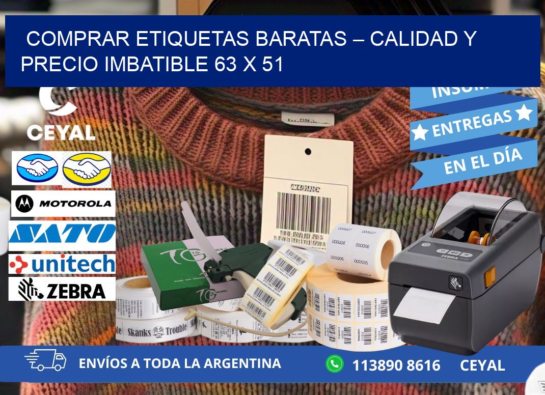 COMPRAR ETIQUETAS BARATAS – CALIDAD Y PRECIO IMBATIBLE 63 x 51