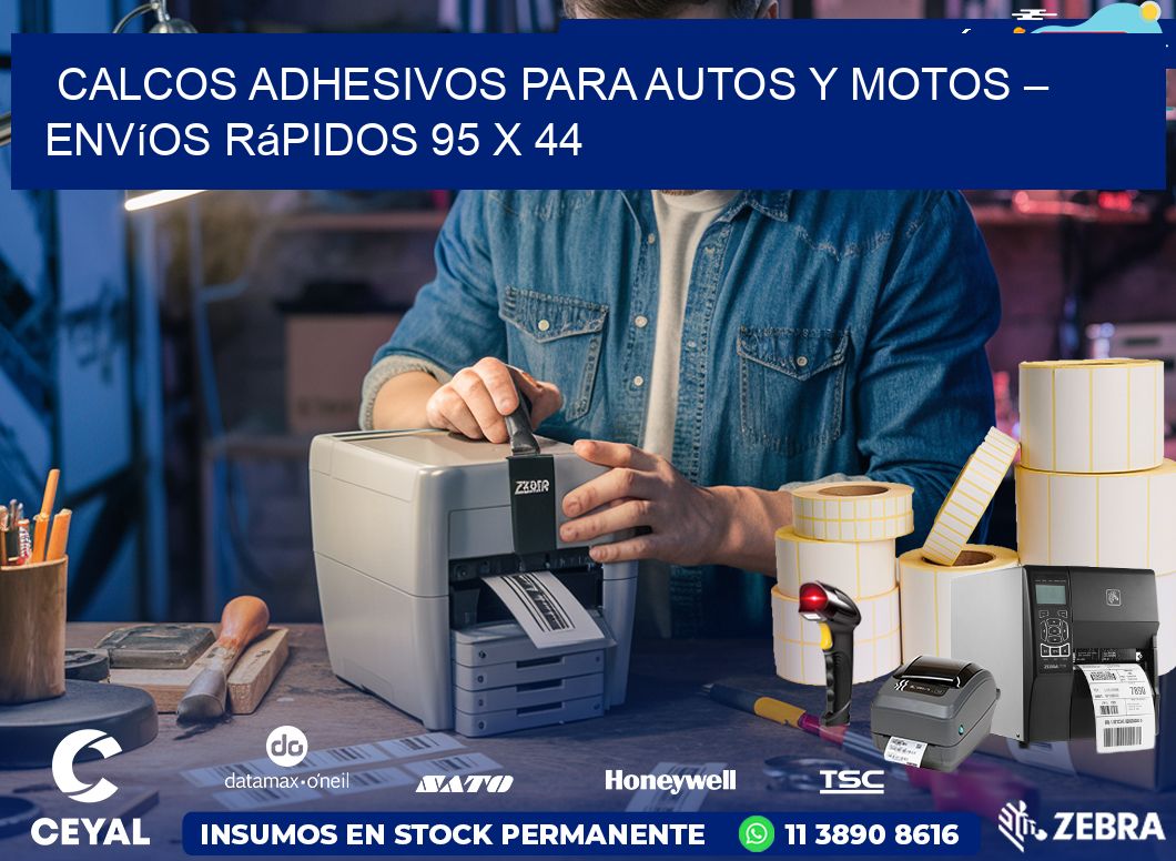 Calcos Adhesivos para Autos y Motos – Envíos Rápidos 95 x 44