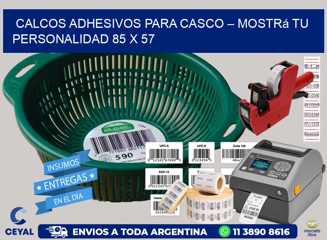 Calcos Adhesivos para Casco – Mostrá Tu Personalidad 85 x 57