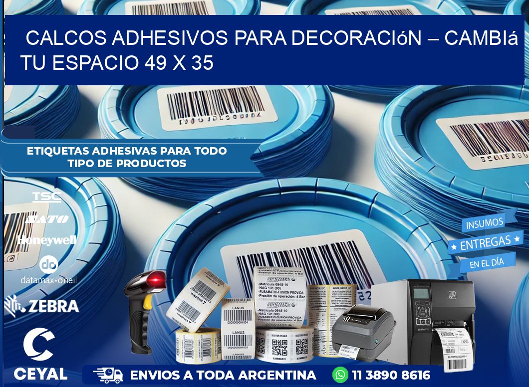 Calcos Adhesivos para Decoración – Cambiá Tu Espacio 49 x 35