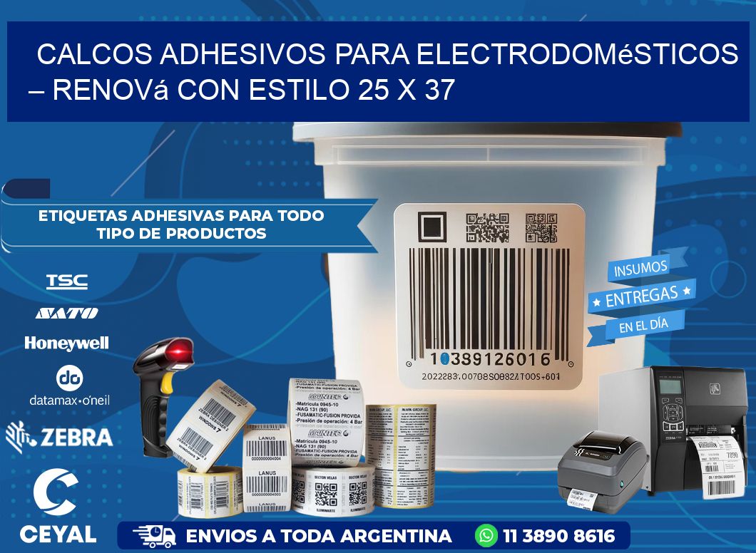 Calcos Adhesivos para Electrodomésticos – Renová con Estilo 25 x 37