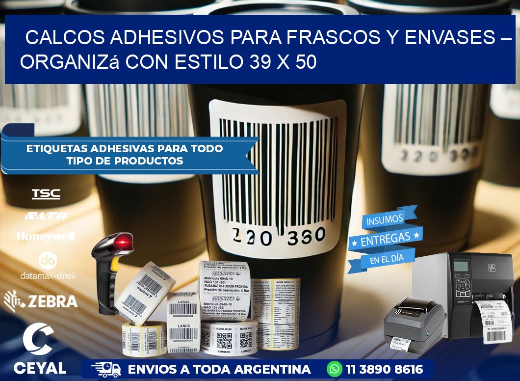 Calcos Adhesivos para Frascos y Envases – Organizá con Estilo 39 x 50