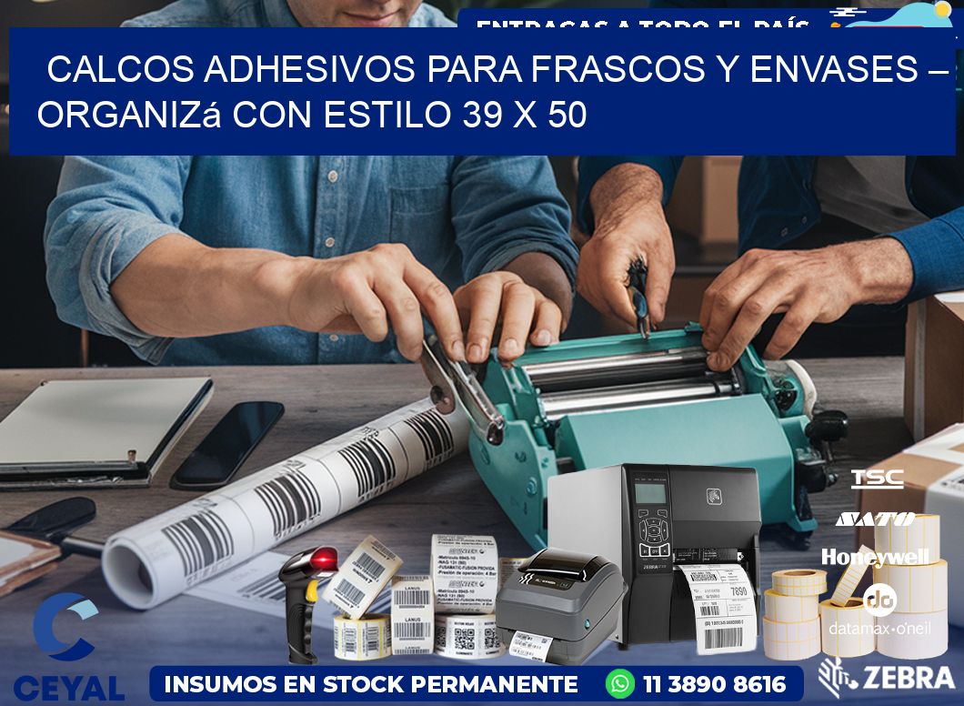 Calcos Adhesivos para Frascos y Envases – Organizá con Estilo 39 x 50