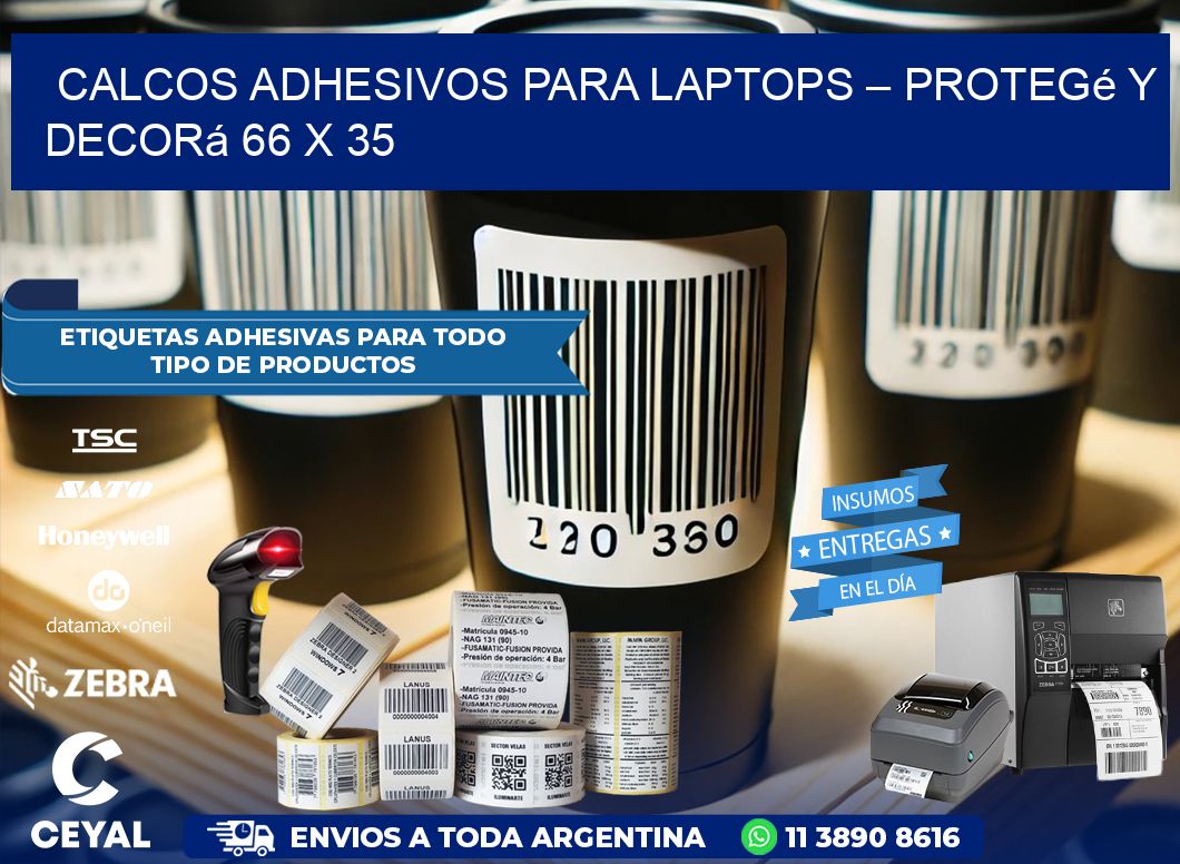 Calcos Adhesivos para Laptops – Protegé y Decorá 66 x 35