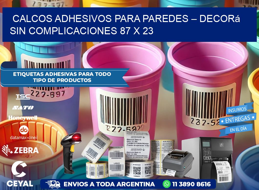 Calcos Adhesivos para Paredes – Decorá sin Complicaciones 87 x 23