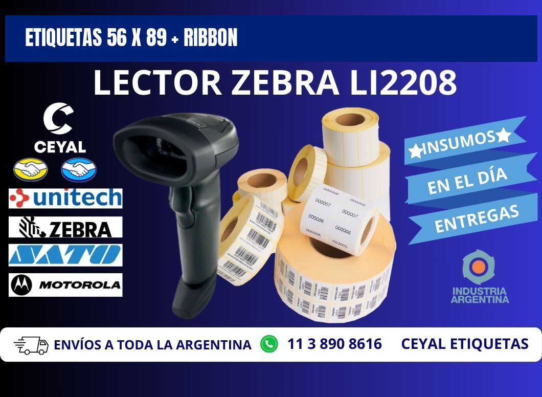 ETIQUETAS 56 x 89 + RIBBON