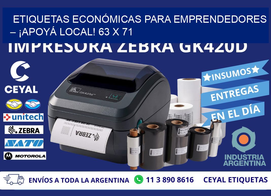 ETIQUETAS ECONÓMICAS PARA EMPRENDEDORES – ¡APOYÁ LOCAL! 63 x 71