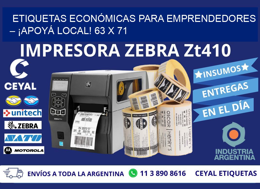 ETIQUETAS ECONÓMICAS PARA EMPRENDEDORES – ¡APOYÁ LOCAL! 63 x 71