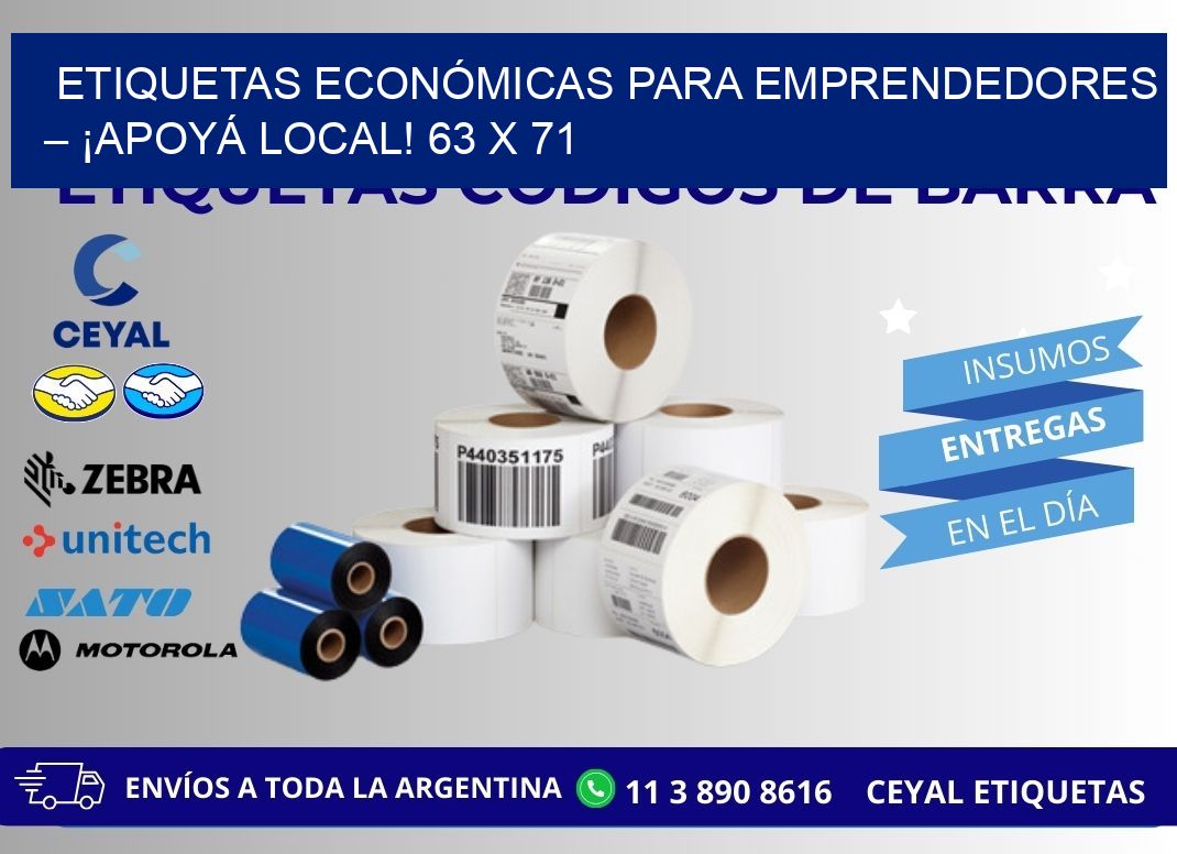 ETIQUETAS ECONÓMICAS PARA EMPRENDEDORES – ¡APOYÁ LOCAL! 63 x 71