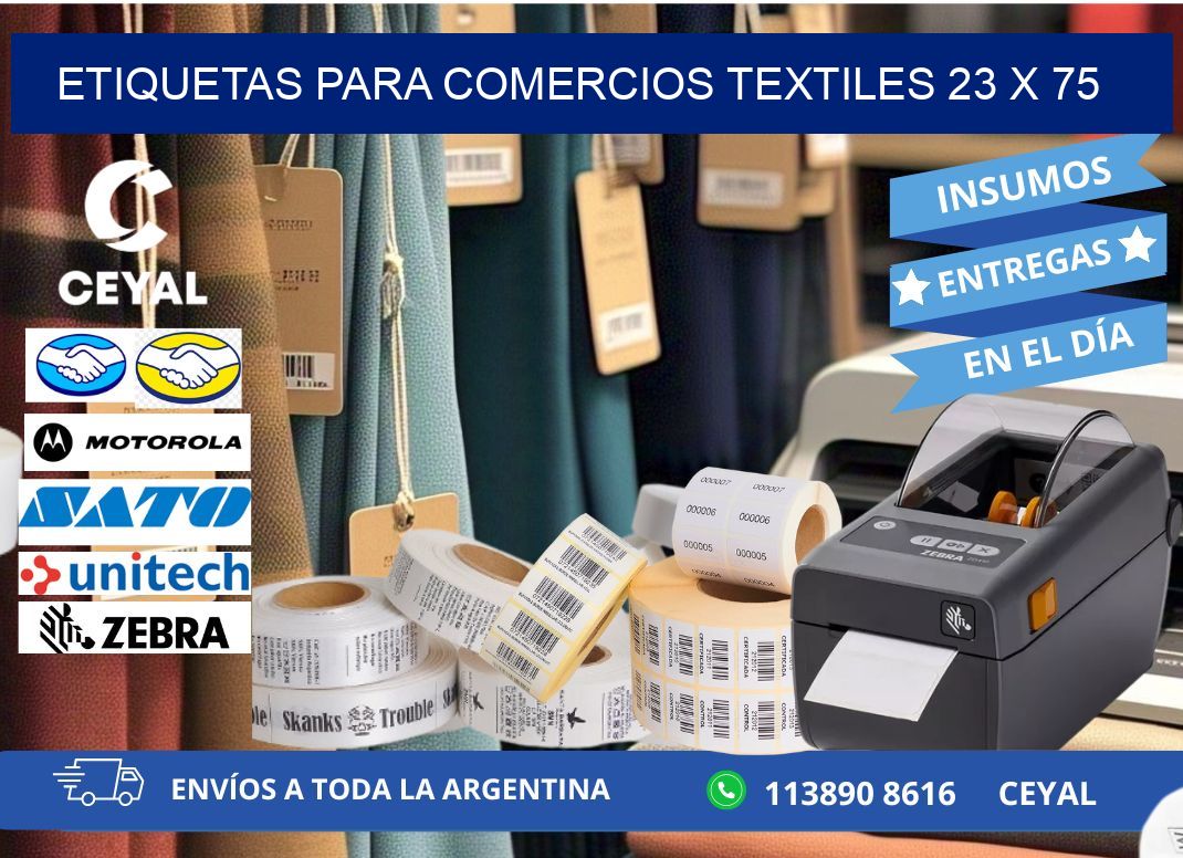 ETIQUETAS PARA COMERCIOS TEXTILES 23 x 75