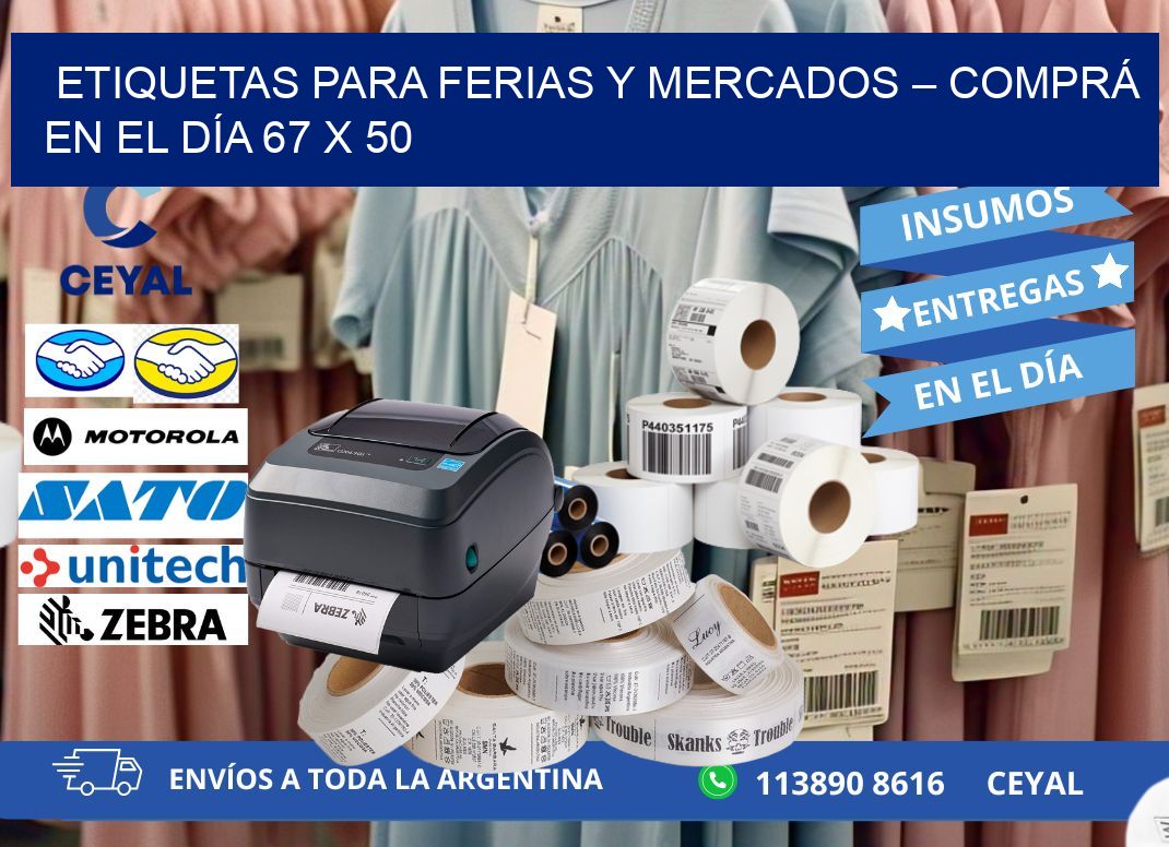 ETIQUETAS PARA FERIAS Y MERCADOS – COMPRÁ EN EL DÍA 67 x 50
