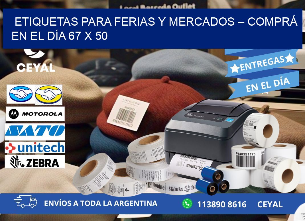 ETIQUETAS PARA FERIAS Y MERCADOS – COMPRÁ EN EL DÍA 67 x 50