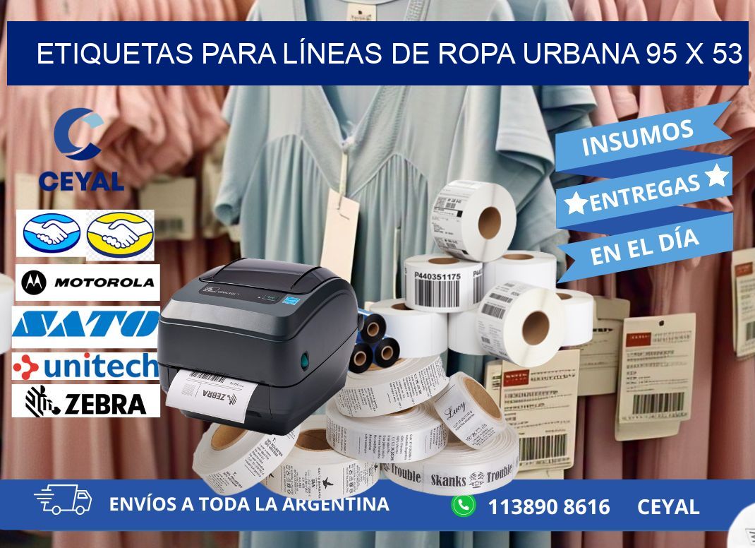 ETIQUETAS PARA LÍNEAS DE ROPA URBANA 95 x 53