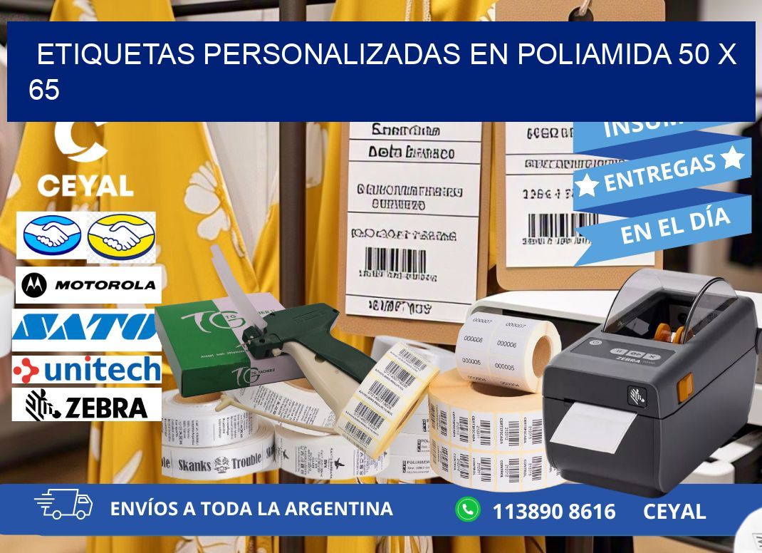 ETIQUETAS PERSONALIZADAS EN POLIAMIDA 50 x 65