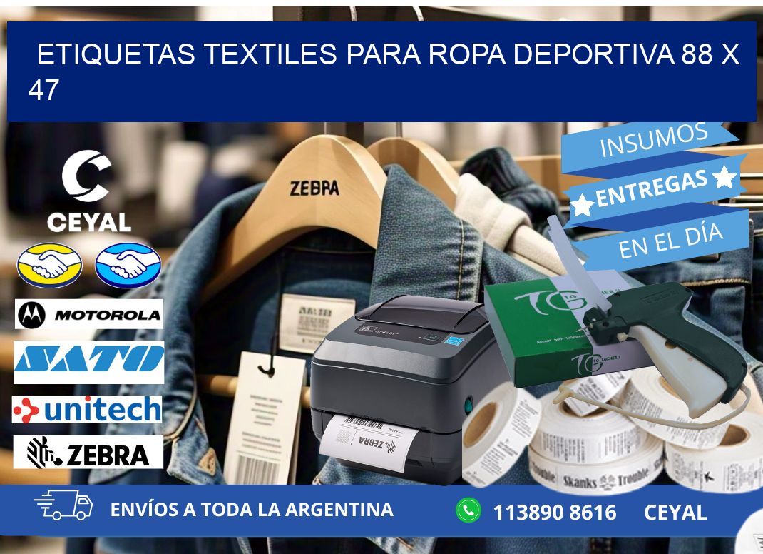 ETIQUETAS TEXTILES PARA ROPA DEPORTIVA 88 x 47