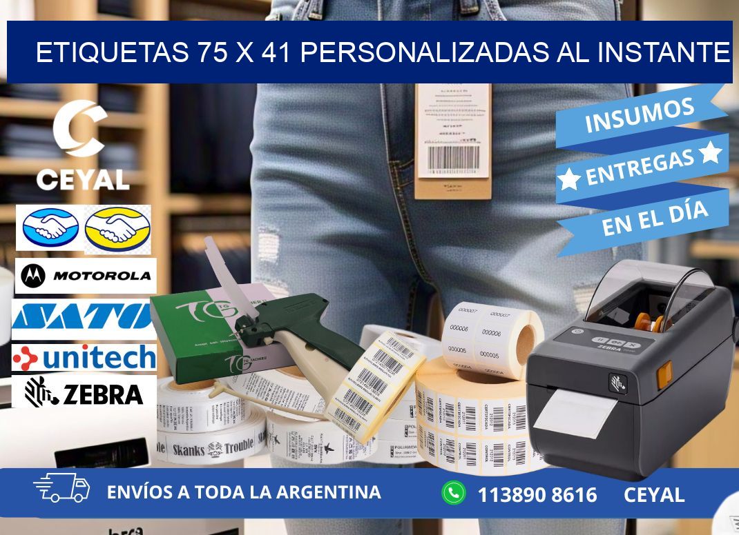 Etiquetas 75 x 41 Personalizadas al Instante