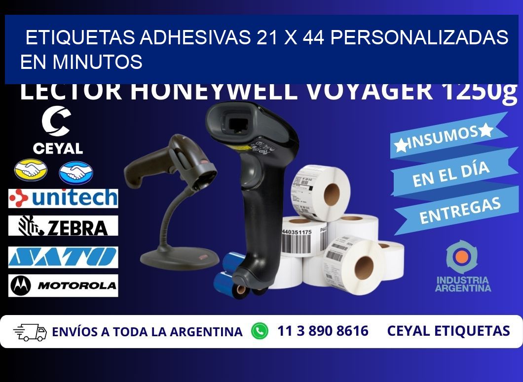 Etiquetas Adhesivas 21 x 44 Personalizadas en Minutos