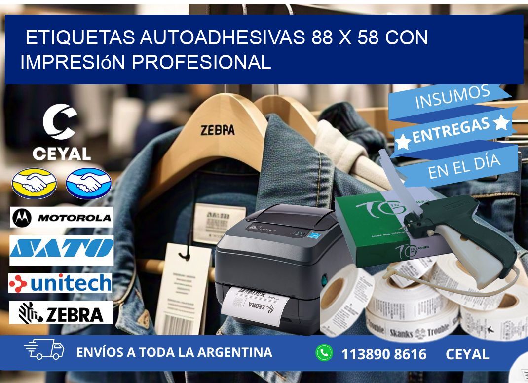 Etiquetas Autoadhesivas 88 x 58 con Impresión Profesional