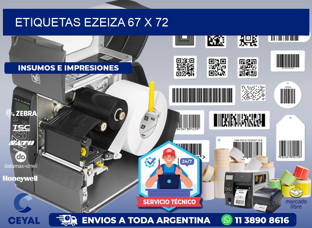 Etiquetas Ezeiza 67 x 72